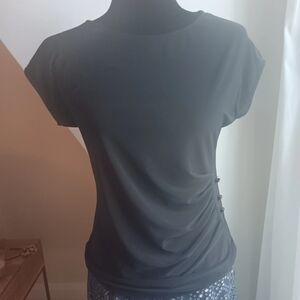 Black fitted flattering tee shirt